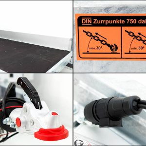 Vezeko Hochlader Anhänger J30.43 | 210x430cm | 3t | Ladefläche kippbar – Bild 3