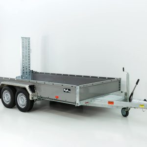 Vezeko Baumaschinenanhänger BA 190x390cm 3,5t | grau | Schwenk-Rampen | SB – Bild 1