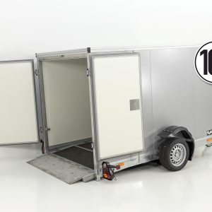 Vezeko Koffer-Absenkanhänger 157x268cm Höhe: 164cm 1,5t | Silber – Bild 1