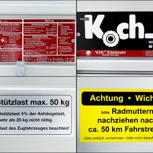  Anhänger mit Plane 125x250cm 750kg | Typ U4 | Flachplane Profi hellblau – Bild 12