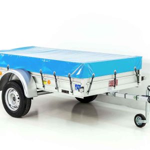 Anhänger mit Plane 125x250cm 750kg | Typ U4 | Flachplane Profi hellblau – Bild 13