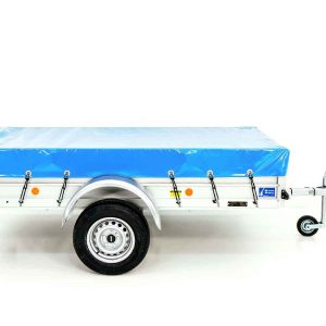  Anhänger mit Plane 125x250cm 750kg | Typ U4 | Flachplane Profi hellblau – Bild 14