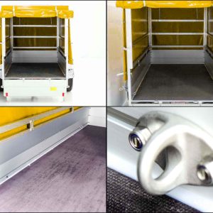  Anhänger mit Plane 125x250cm 750kg | Typ U4 | Hochplane 140 cm Profi | Gelb – Bild 8