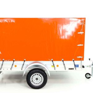  Anhänger mit Plane 125x250cm 750kg | Typ U4 | Hochplane 140 cm Profi | Orange – Bild 5