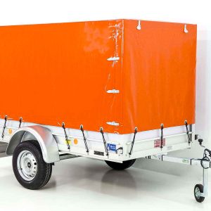  Anhänger mit Plane 125x250cm 750kg | Typ U4 | Hochplane 140 cm Profi | Orange – Bild 6