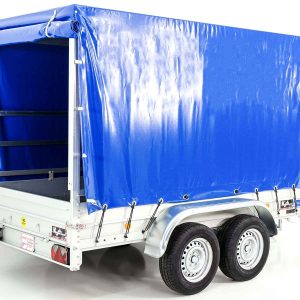  Anhänger mit Plane 150x300cm 2600kg | Typ 7.26 | Hochplane 180 cm - Blau – Bild 6