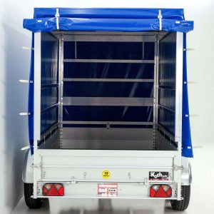  Anhänger mit Plane 150x300cm 2600kg | Typ 7.26 | Hochplane 180 cm - Blau – Bild 7