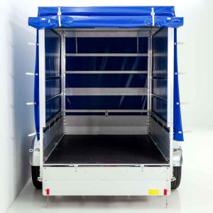  Anhänger mit Plane 150x300cm 2600kg | Typ 7.26 | Hochplane 180 cm - Blau – Bild 8