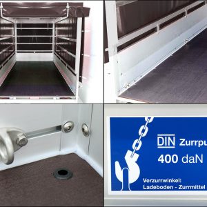  Anhänger mit Plane 150x300cm 1300kg | Typ 7.13 | Hochplane 160cm - Schwarz – Bild 7