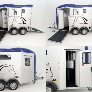 Cheval Liberte Pferdeanhänger Touring Country | Sattelkammer | Frontausstieg | blau – Bild 10