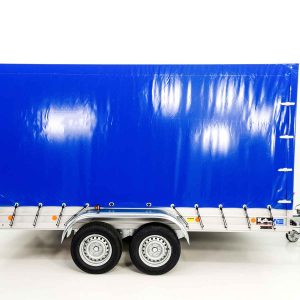  Anhänger mit Plane 185x400cm 2600kg | Typ 10.26 | Hochplane 200cm Blau – Bild 8