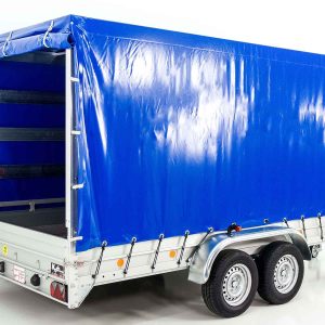  Anhänger mit Plane 185x400cm 2600kg | Typ 10.26 | Hochplane 200cm Blau – Bild 9