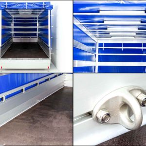  Anhänger mit Plane 185x400cm 2600kg | Typ 10.26 | Hochplane 200cm Blau – Bild 13