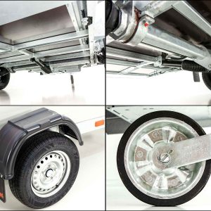 Vezeko Absenkanhänger 127x246 cm 750 kg | Bordwandaufsatz – Bild 8