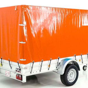  Anhänger mit Plane 150x300cm 1300kg | Typ 7.13 | Hochplane 160cm - Orange – Bild 6