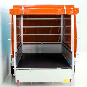  Anhänger mit Plane 150x300cm 1300kg | Typ 7.13 | Hochplane 160cm - Orange – Bild 8
