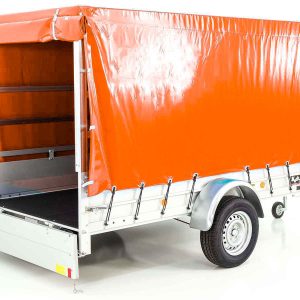  Anhänger mit Plane 150x300cm 1300kg | Typ 7.13 | Hochplane 160cm - Orange – Bild 9