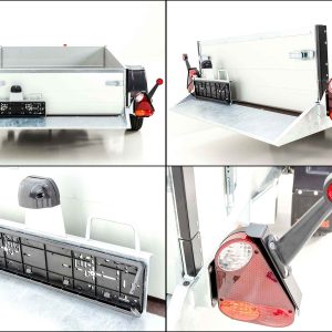 Vezeko Absenkanhänger 127x246 cm 1,0 t | Bordwandaufsatz – Bild 9