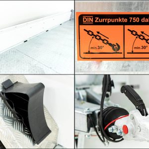 Vezeko Baumaschinenanhänger BA 155x360cm 3,5t | SB | Schwenk-Rampen | grau – Bild 5
