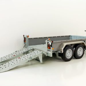 Vezeko Baumaschinenanhänger BA 155x360cm 3,5t | SB | Schwenk-Rampen | grau – Bild 7