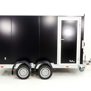 Vezeko Koffer-Absenkanhänger 157x344cm Höhe: 190cm 2,7t | Tür | E-Pumpe | Schwarz – Bild 10