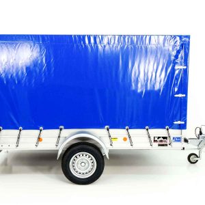  Anhänger mit Plane 150x300cm 1300kg | Typ 7.13 | Hochplane 160cm - Blau – Bild 6