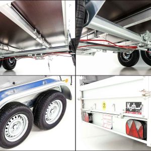  Anhänger mit Plane 150x350cm 2600kg | Typ 8.26 | Hochplane 180cm Silber – Bild 13