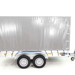  Anhänger mit Plane 150x350cm 2600kg | Typ 8.26 | Hochplane 180cm Silber – Bild 5