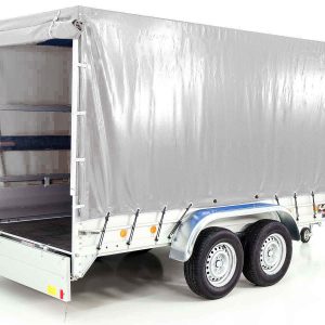  Anhänger mit Plane 150x350cm 2600kg | Typ 8.26 | Hochplane 180cm Silber – Bild 9