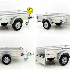  Anhänger mit Plane 105x205cm 750kg | Typ U2 | Flachplane Profi Elfenbein beige – Bild 5