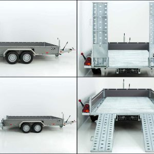 Vezeko Baumaschinenanhänger BA 190x390 cm 3,5t | grau | Schwenk-Rampen | SB – Bild 10
