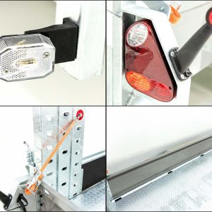 Vezeko Baumaschinenanhänger BA 175x360cm 3,5t | SB | Schwenk-Rampen | grau – Bild 4
