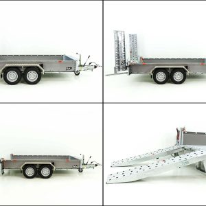 Vezeko Baumaschinenanhänger BA 175x360cm 3,5t | SB | Schwenk-Rampen | grau – Bild 13