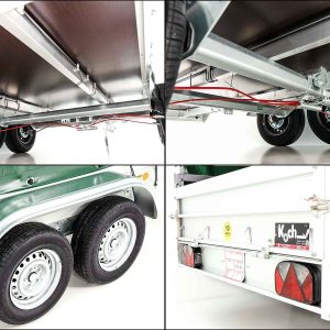  Anhänger mit Plane 150x350cm 2600kg | Typ 8.26 | Hochplane 180cm - Grün – Bild 12